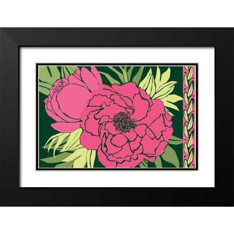 Color Bouquet IV Black Modern Wood Framed Art Print with Double Matting by Art Licensing Studio