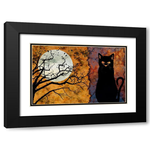 All Hallows Eve 1 Black Modern Wood Framed Art Print with Double Matting by Art Licensing Studio
