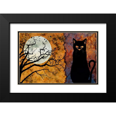 All Hallows Eve 1 Black Modern Wood Framed Art Print with Double Matting by Art Licensing Studio