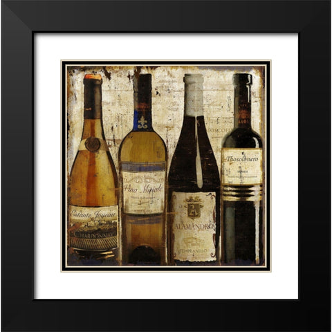 Wine Samples of Europe II Black Modern Wood Framed Art Print with Double Matting by Art Licensing Studio