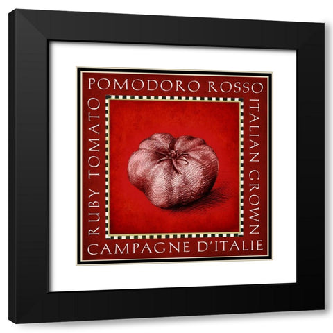 Vegetable Classics II Black Modern Wood Framed Art Print with Double Matting by Art Licensing Studio