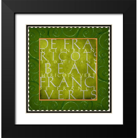 Vegetable Classics III Black Modern Wood Framed Art Print with Double Matting by Art Licensing Studio