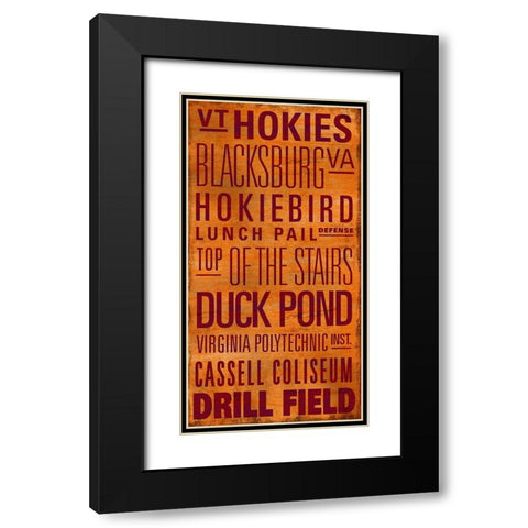 VT Text Black Modern Wood Framed Art Print with Double Matting by Art Licensing Studio