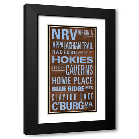 NRV Text Black Modern Wood Framed Art Print with Double Matting by Art Licensing Studio
