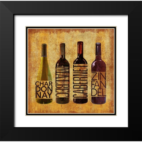 The Wine Up II Black Modern Wood Framed Art Print with Double Matting by Art Licensing Studio
