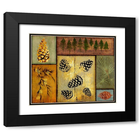 Pines and Oak I Black Modern Wood Framed Art Print with Double Matting by Art Licensing Studio
