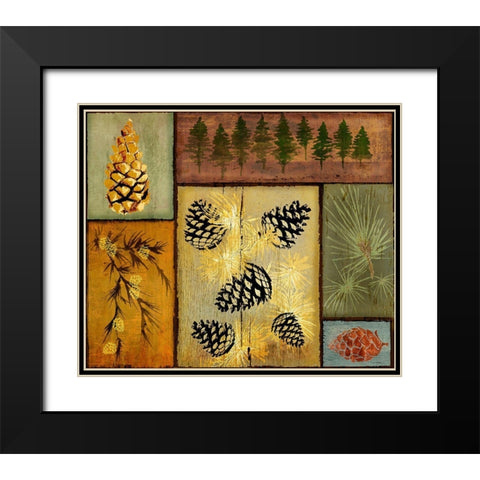 Pines and Oak I Black Modern Wood Framed Art Print with Double Matting by Art Licensing Studio