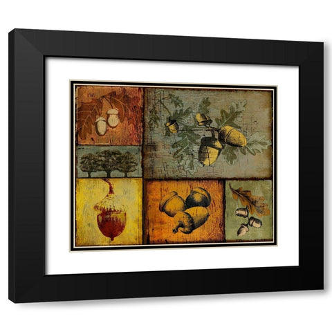 Pines and Oak II Black Modern Wood Framed Art Print with Double Matting by Art Licensing Studio