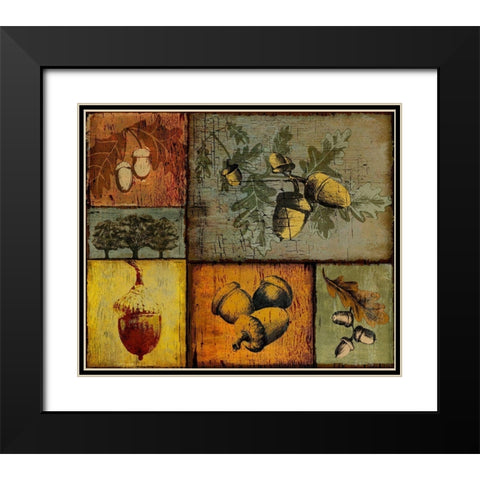 Pines and Oak II Black Modern Wood Framed Art Print with Double Matting by Art Licensing Studio