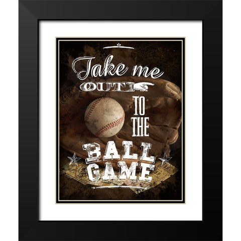 Take Me Out Black Modern Wood Framed Art Print with Double Matting by Art Licensing Studio