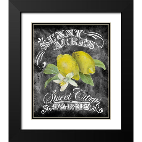 Sunny Acres Black Modern Wood Framed Art Print with Double Matting by Art Licensing Studio