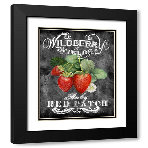 Wildberry Fields Black Modern Wood Framed Art Print with Double Matting by Art Licensing Studio