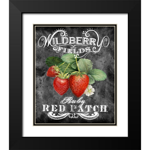 Wildberry Fields Black Modern Wood Framed Art Print with Double Matting by Art Licensing Studio