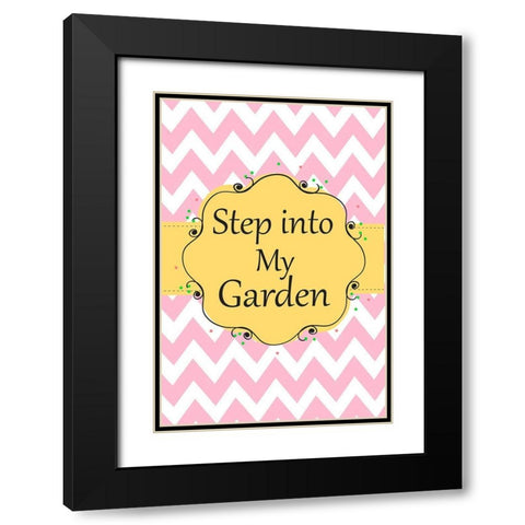Garden Welcome 1I Black Modern Wood Framed Art Print with Double Matting by Art Licensing Studio