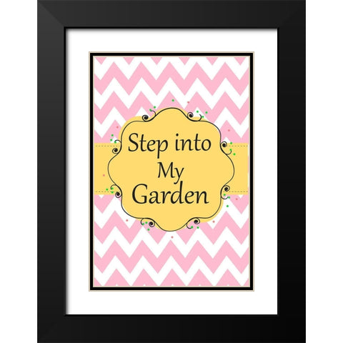 Garden Welcome 1I Black Modern Wood Framed Art Print with Double Matting by Art Licensing Studio