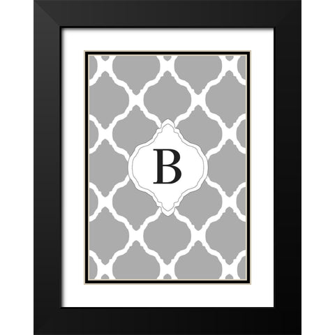 B Black Modern Wood Framed Art Print with Double Matting by Art Licensing Studio