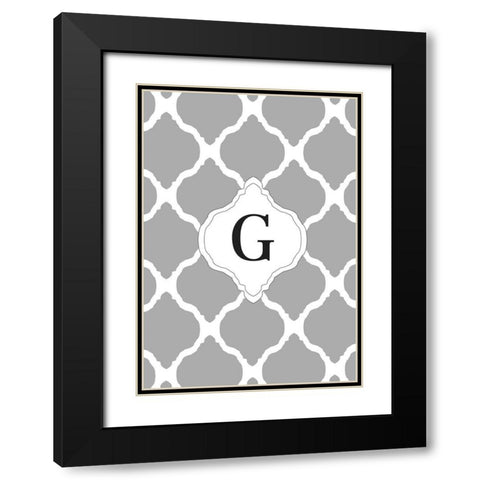 G Black Modern Wood Framed Art Print with Double Matting by Art Licensing Studio