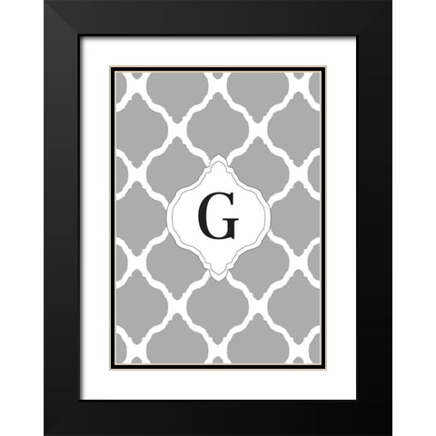 G Black Modern Wood Framed Art Print with Double Matting by Art Licensing Studio