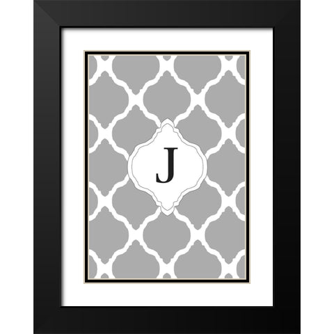 J Black Modern Wood Framed Art Print with Double Matting by Art Licensing Studio