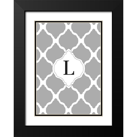 L Black Modern Wood Framed Art Print with Double Matting by Art Licensing Studio
