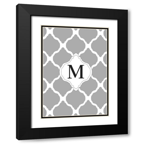 M Black Modern Wood Framed Art Print with Double Matting by Art Licensing Studio