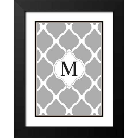M Black Modern Wood Framed Art Print with Double Matting by Art Licensing Studio