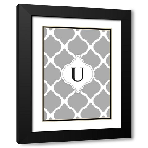 U Black Modern Wood Framed Art Print with Double Matting by Art Licensing Studio