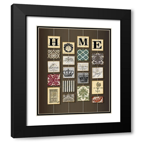 Home on strings Black Modern Wood Framed Art Print with Double Matting by Art Licensing Studio