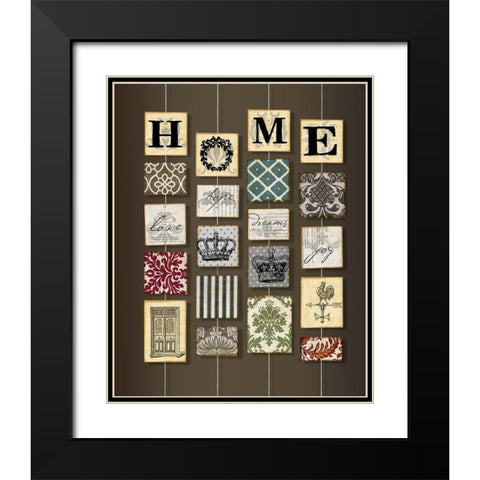 Home on strings Black Modern Wood Framed Art Print with Double Matting by Art Licensing Studio