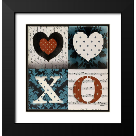 4-Up Love Black Modern Wood Framed Art Print with Double Matting by Art Licensing Studio