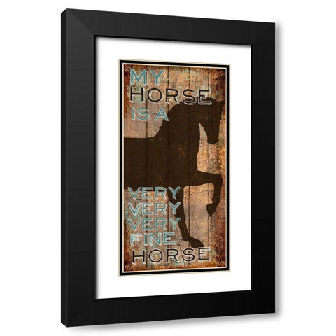 Fine Horse Black Modern Wood Framed Art Print with Double Matting by Art Licensing Studio