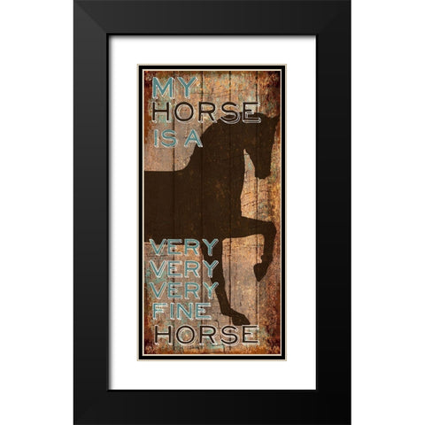 Fine Horse Black Modern Wood Framed Art Print with Double Matting by Art Licensing Studio