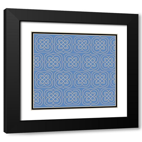 Cool Blue 5 Black Modern Wood Framed Art Print with Double Matting by Art Licensing Studio