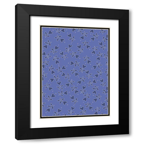 Cool Blue 8 Black Modern Wood Framed Art Print with Double Matting by Art Licensing Studio