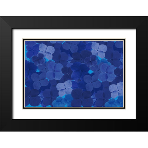 Cool Blue 9 Black Modern Wood Framed Art Print with Double Matting by Art Licensing Studio