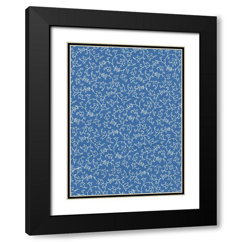 Cool Blue 11 Black Modern Wood Framed Art Print with Double Matting by Art Licensing Studio