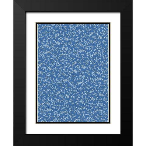 Cool Blue 11 Black Modern Wood Framed Art Print with Double Matting by Art Licensing Studio