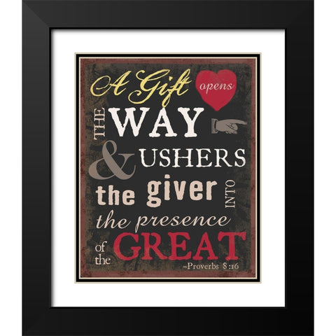 The Gift 2 Black Modern Wood Framed Art Print with Double Matting by Art Licensing Studio