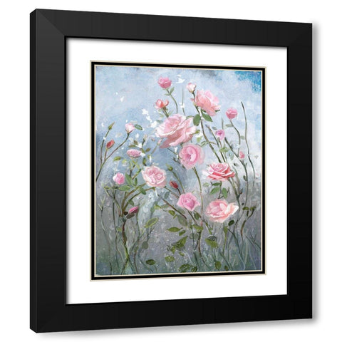Blissful Meadow Black Modern Wood Framed Art Print with Double Matting by Art Licensing Studio