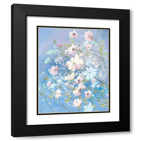 Spring Morning in Blue Black Modern Wood Framed Art Print with Double Matting by Art Licensing Studio