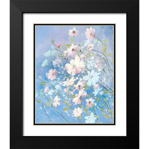 Spring Morning in Blue Black Modern Wood Framed Art Print with Double Matting by Art Licensing Studio