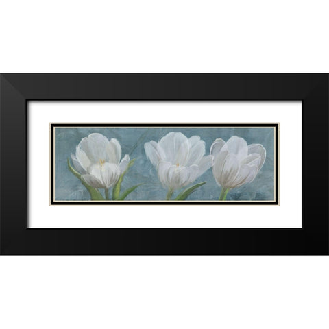 Tulip Triolet 2 Black Modern Wood Framed Art Print with Double Matting by Art Licensing Studio