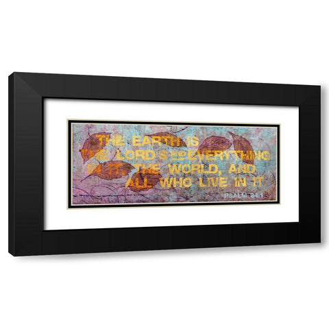 Earth Psalm I Black Modern Wood Framed Art Print with Double Matting by Art Licensing Studio