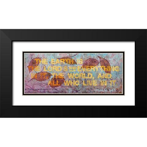 Earth Psalm I Black Modern Wood Framed Art Print with Double Matting by Art Licensing Studio