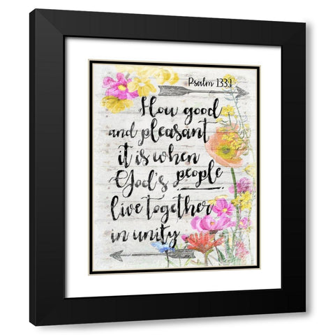 Wood Psalm II Black Modern Wood Framed Art Print with Double Matting by Art Licensing Studio