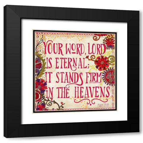Delecor Psalm I Black Modern Wood Framed Art Print with Double Matting by Art Licensing Studio