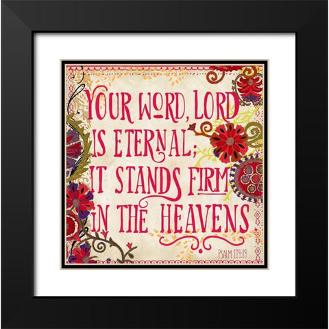 Delecor Psalm I Black Modern Wood Framed Art Print with Double Matting by Art Licensing Studio