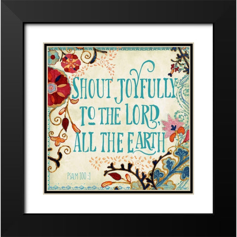 Delecor Psalm II Black Modern Wood Framed Art Print with Double Matting by Art Licensing Studio