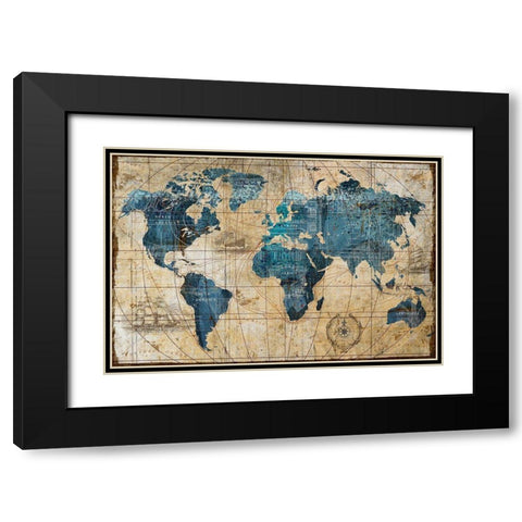 A Connected World Black Modern Wood Framed Art Print with Double Matting by Art Licensing Studio