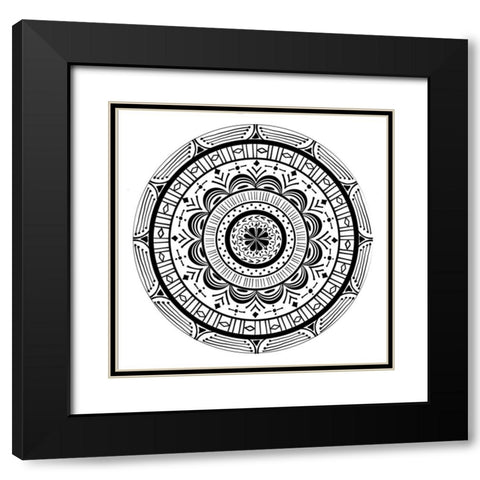 Aerial Dance Circle Black Modern Wood Framed Art Print with Double Matting by Art Licensing Studio